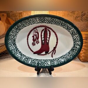 Handmade decorative ceramic platter